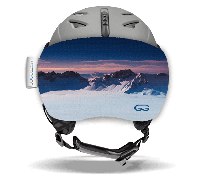 Vizor Mountains Sunset Soggle Vizor Visiera protettiva per casco da sci colore 